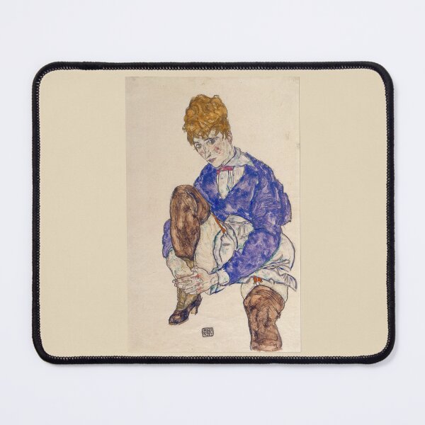 Item preview, Egon Schiele Portrait of the Artist’s Wife Seated, Holding Her Right Leg designed and sold by TeeARTHY.
