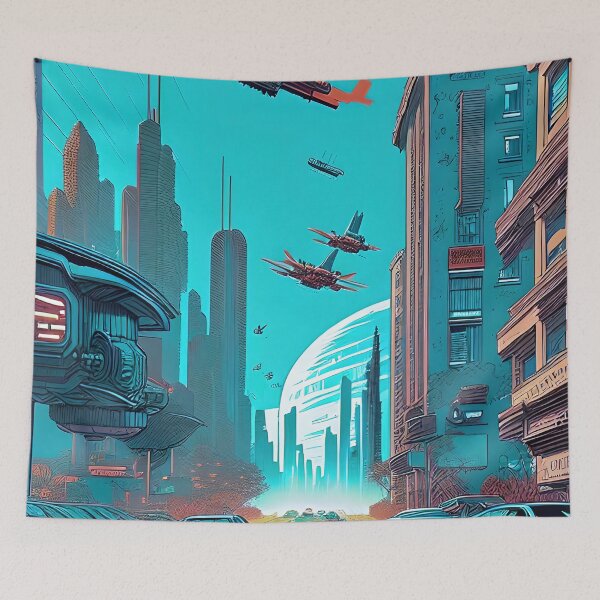 Item preview, Futuristic Cityscape No5 designed and sold by angelisart.