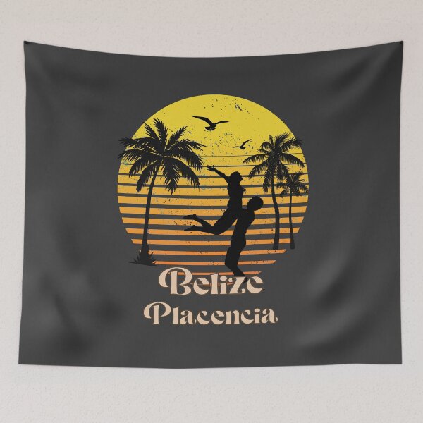 Item preview, Belize Placencia retro sunset palm trees designed and sold by TipTopTapo.
