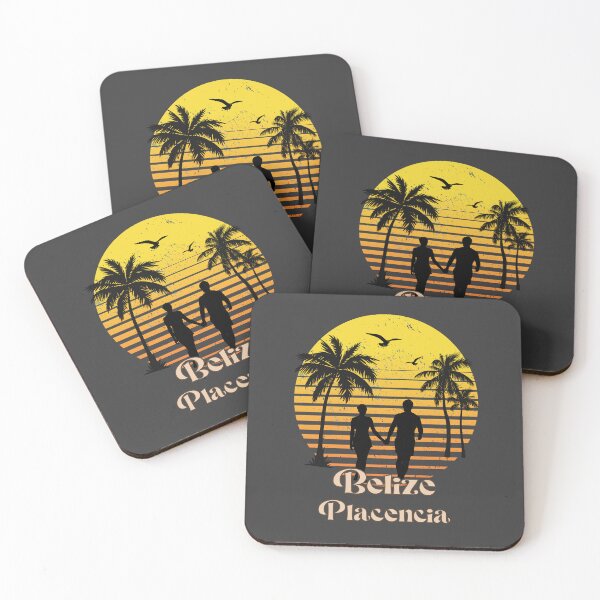 Item preview, Belize Placencia retro sunset palm trees designed and sold by TipTopTapo.