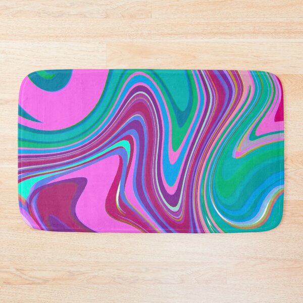 Item preview, Modern Liquid Swirl Abstract Pattern Vibrant Neon Blue, Blue Tones, Pink and Blue, Purple, Pink Tones, Marble Multicolor Design designed and sold by theprintedclub.