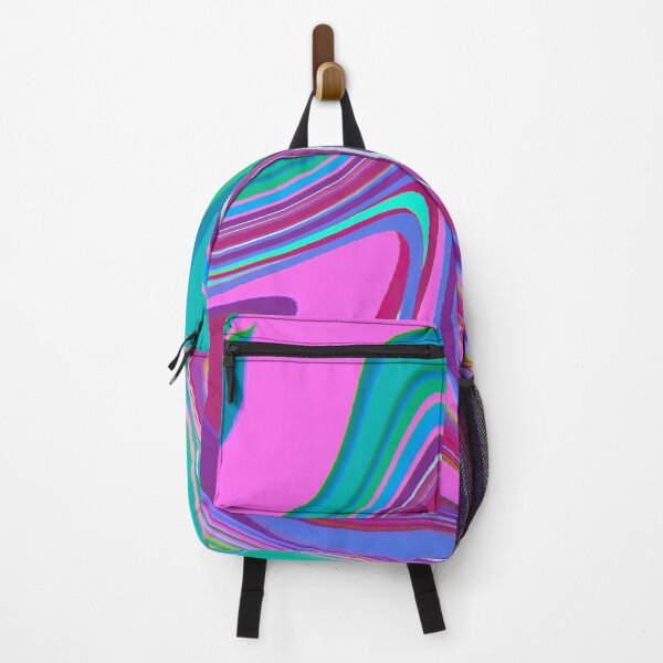 Item preview, Modern Liquid Swirl Abstract Pattern Vibrant Neon Blue, Blue Tones, Pink and Blue, Purple, Pink Tones, Marble Multicolor Design designed and sold by theprintedclub.
