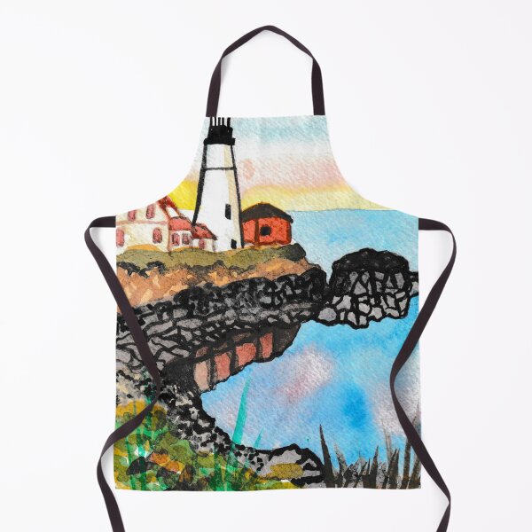 Item preview, Watercolor Lighthouse Painting designed and sold by Niina Niskanen.