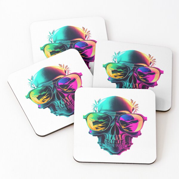 Item preview, Vibrant Skull with Sunglasses #2 - Funny  designed and sold by CoyoteStudio.