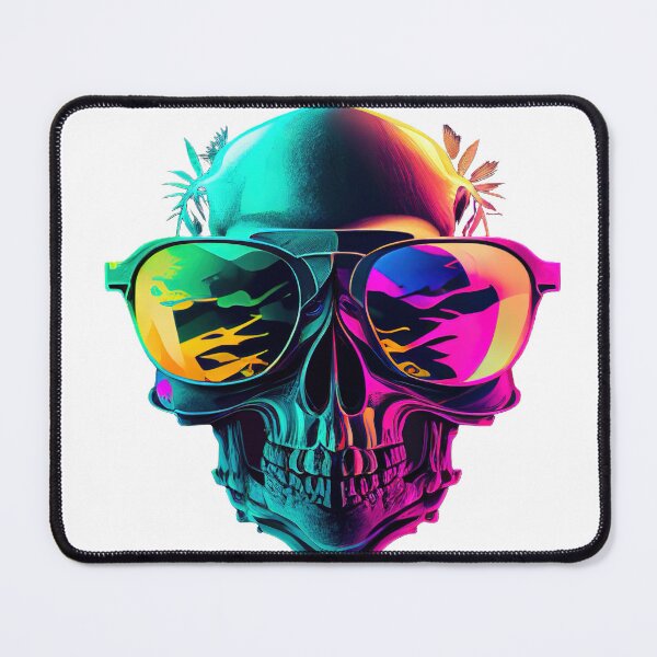 Item preview, Vibrant Skull with Sunglasses #2 - Funny  designed and sold by CoyoteStudio.