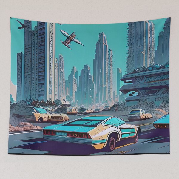 Item preview, Futuristic Cityscape No6 designed and sold by angelisart.