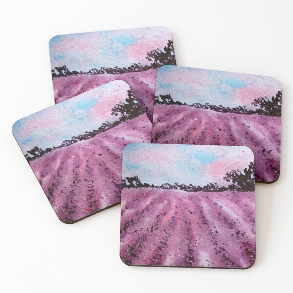 Item preview, Lavender Field Watercolor designed and sold by VittaArtDream.