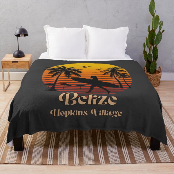 Item preview, Belize Hopkins village retro sunset palm tree romantic  designed and sold by TipTopTapo.