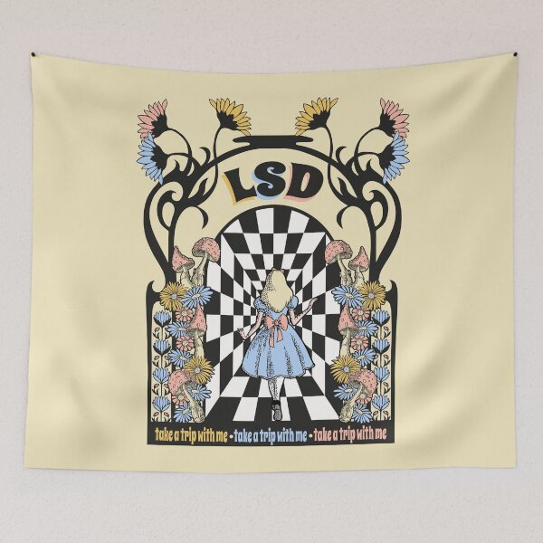 Item preview, alice in wonderland, psychedelic illustration, poster, t-shirt print designed and sold by ShamanskaKate.