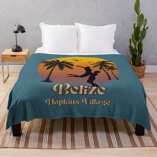 Item preview, Belize Hopkins village retro sunset palm tree romantic  designed and sold by TipTopTapo.