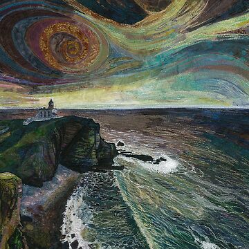 Aperçu de l'œuvre Stoer Head Lighthouse - Broderie - Art textile de RWTextileArt