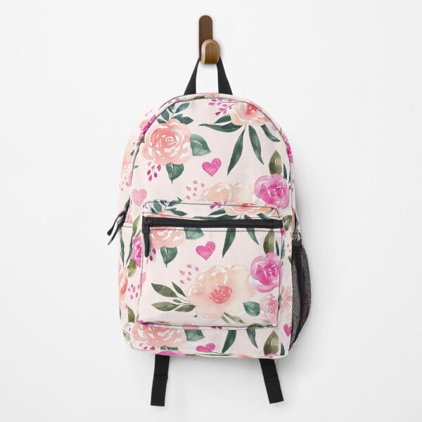 Vista previa del artículo con la obra «Patrón floral de novia en rosa, rubor rosa acuarela floral, floral de San Valentín», diseñado y vendido por cateandrainn.