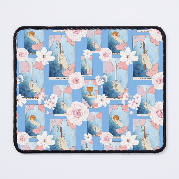 Item preview, Soft and Sweet - Floral Tarot Card Pattern - Minor Arcana - Suit of Aces designed and sold by Annalee Beer.