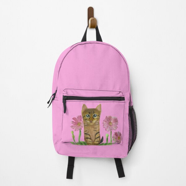Item preview, Kitten surrounded by flowers in watercolor designed and sold by altairaleon.