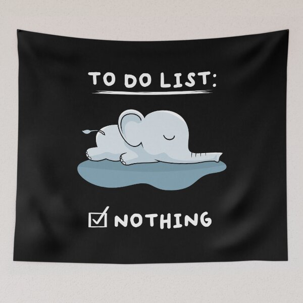 Item preview, To Do List Nothing Elephant Sleep designed and sold by MooonTees.