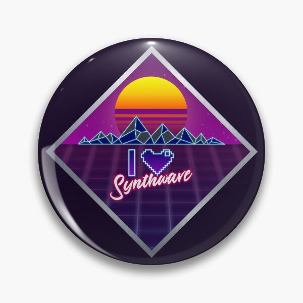 Artikelvorschau, Ich LIEBE SYNTHWAVE ❤ Diamant entworfen und verkauft von Mannaz Creative Shop.