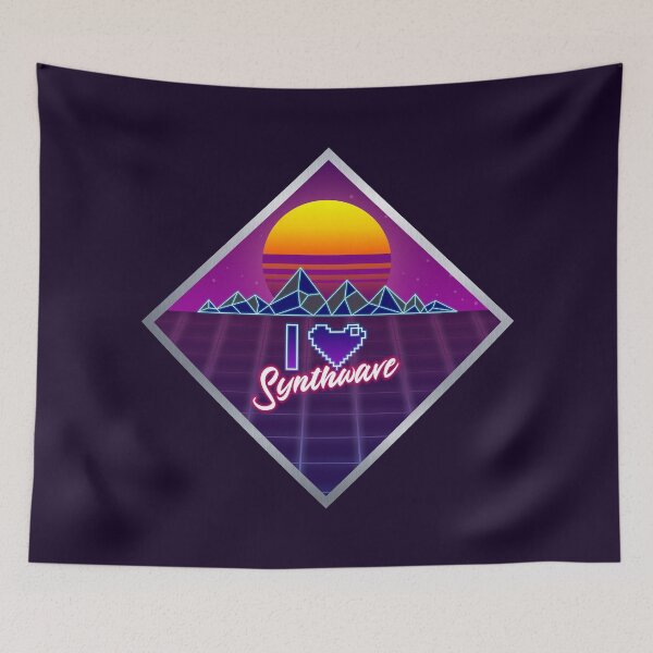 Item preview, I LOVE SYNTHWAVE ❤ Diamond designed and sold by Mannaz Creative Shop.