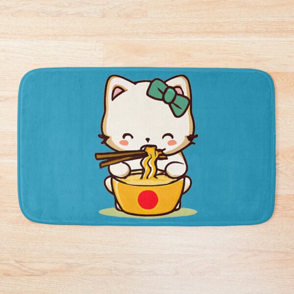 Item preview, Cute little cat eating ramen,kawaii designed and sold by BRITPRI.