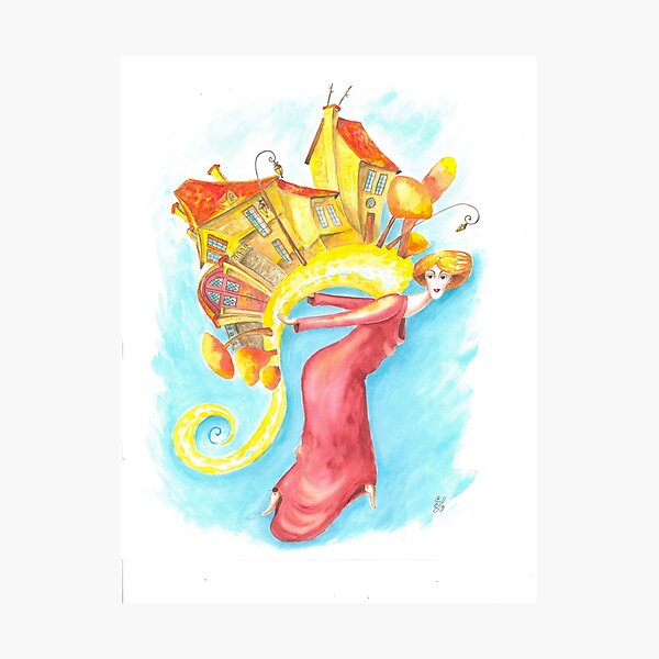 My home Watercolor Painting Photographic Print