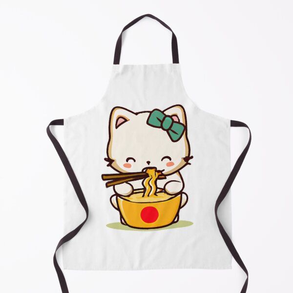 Item preview, Cute little cat eating ramen,kawaii designed and sold by BRITPRI.