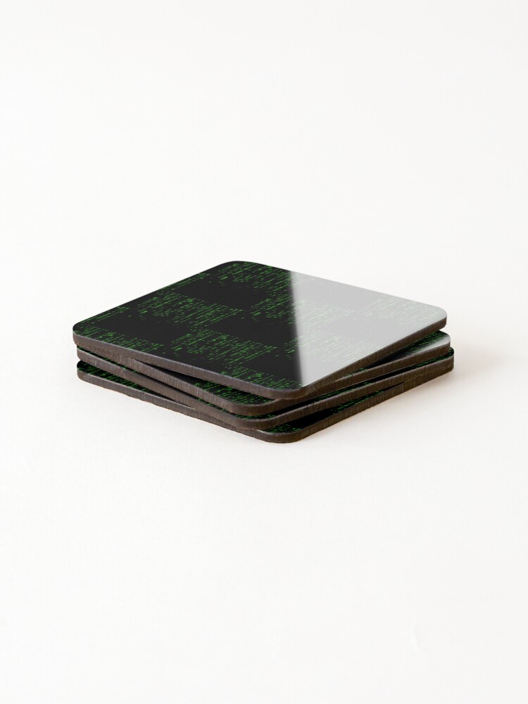 Thumbnail 4 of 5, Coasters (Set of 4), Matrix coding grid designed and sold by centaurydesigns.