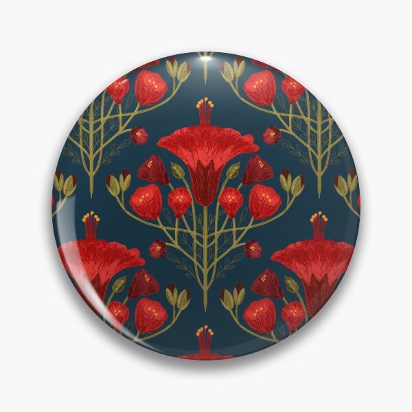 Item preview, Abutilon Dark blue Background pattern designed and sold by Gabba Delgado.