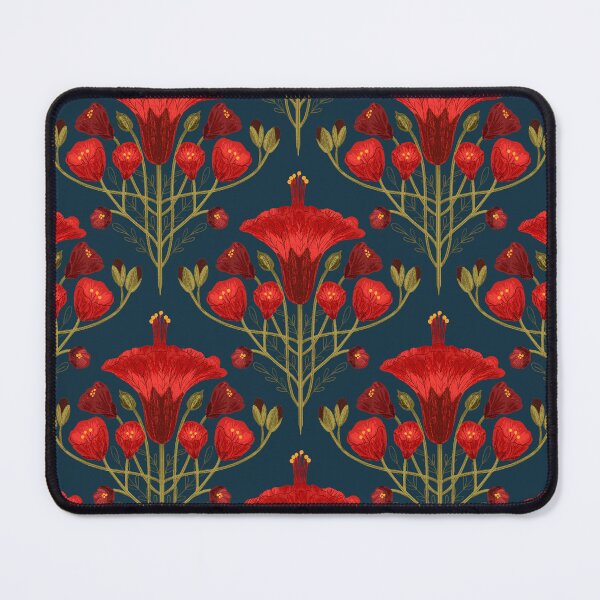 Item preview, Abutilon Dark blue Background pattern designed and sold by Gabba Delgado.