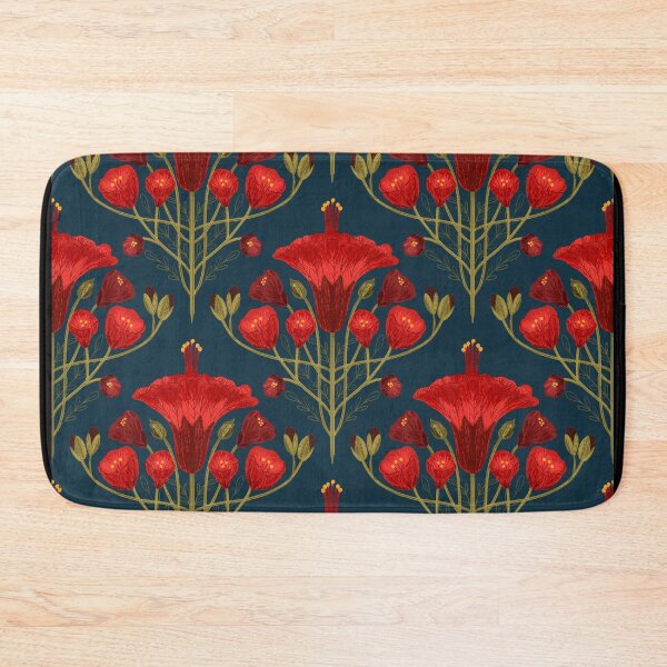 Item preview, Abutilon Dark blue Background pattern designed and sold by Gabba Delgado.