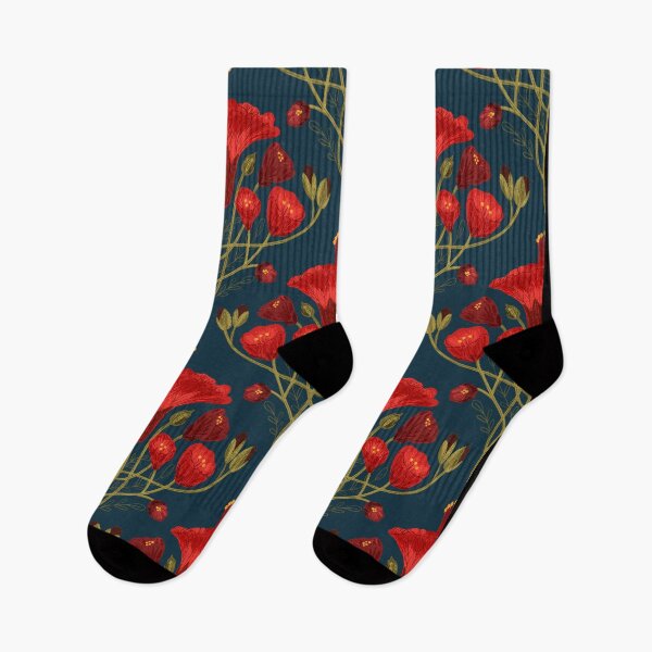 Item preview, Abutilon Dark blue Background pattern designed and sold by Gabba Delgado.