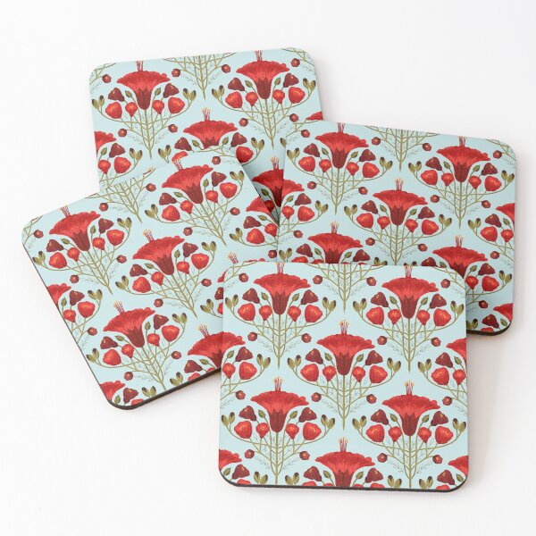 Item preview, Abutilon Light Blue Background pattern designed and sold by Gabba Delgado.