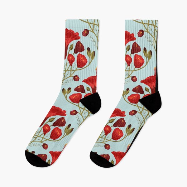 Item preview, Abutilon Light Blue Background pattern designed and sold by Gabba Delgado.