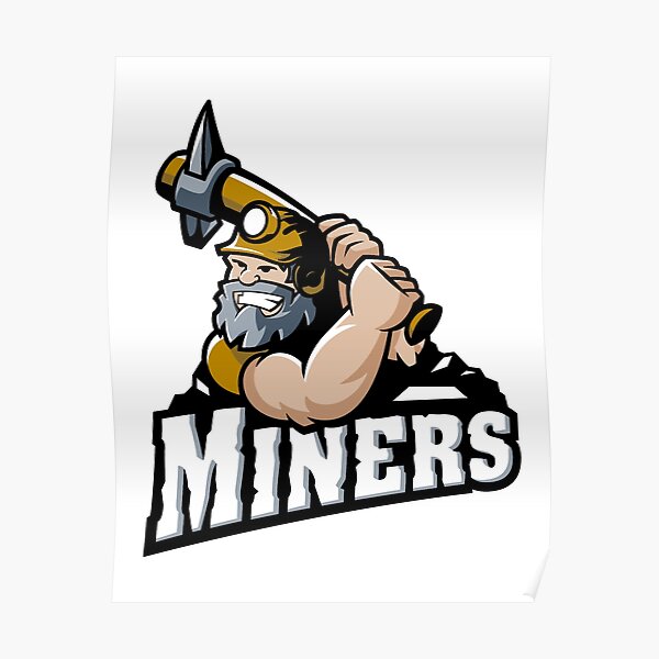 Southern Illinois Miners Defunct Baseball Team Emblem Poster For Sale By Qrea Redbubble