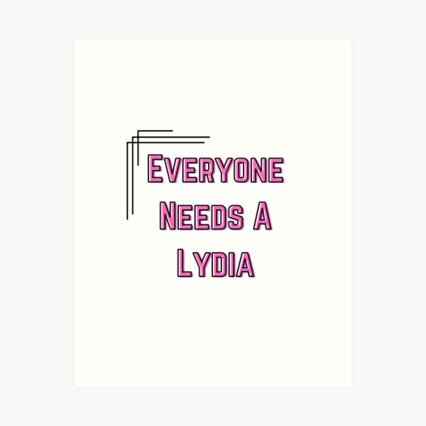 Lydia  Name Art Print