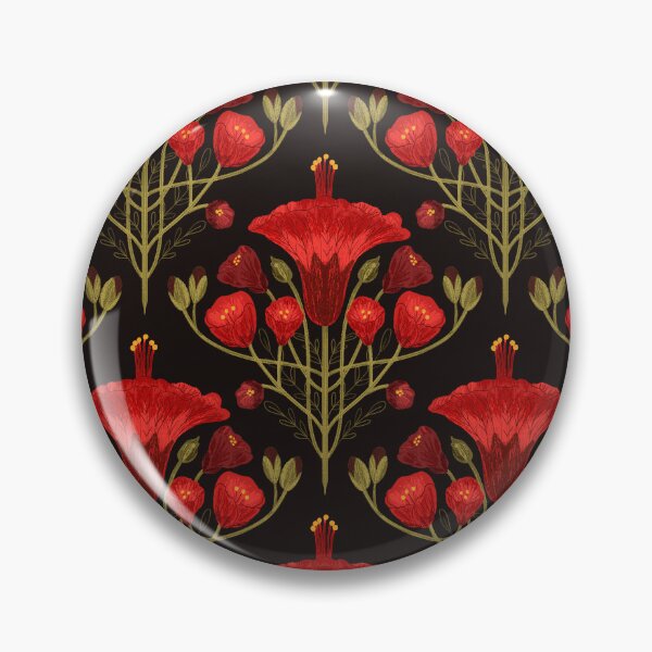 Item preview, Abutilon Dark Brown Background pattern designed and sold by Gabba Delgado.
