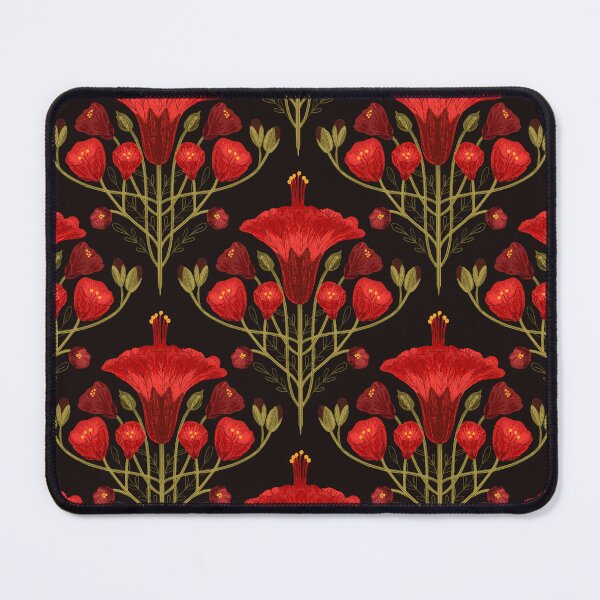 Item preview, Abutilon Dark Brown Background pattern designed and sold by Gabba Delgado.