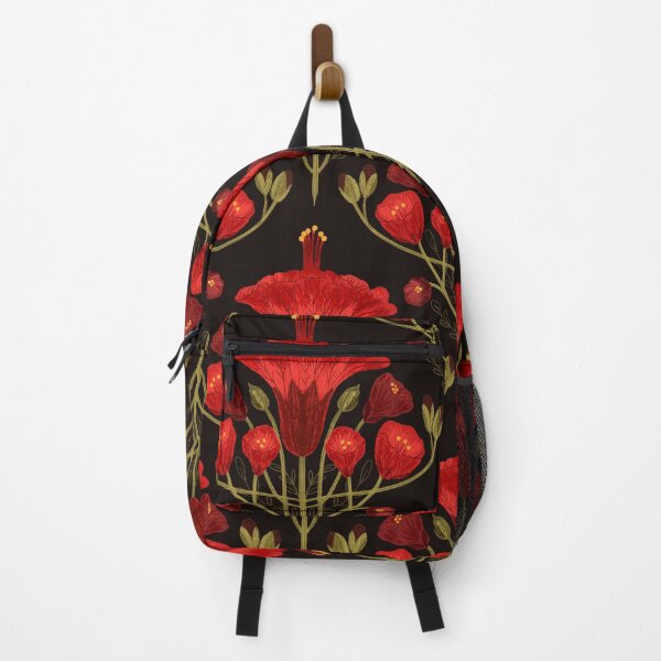 Item preview, Abutilon Dark Brown Background pattern designed and sold by Gabba Delgado.