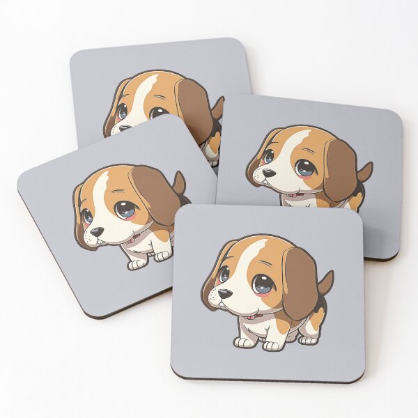 Item preview, Beagle Cute Puppy Dog Kawaii Cartoon designed and sold by UncannyCanvas.