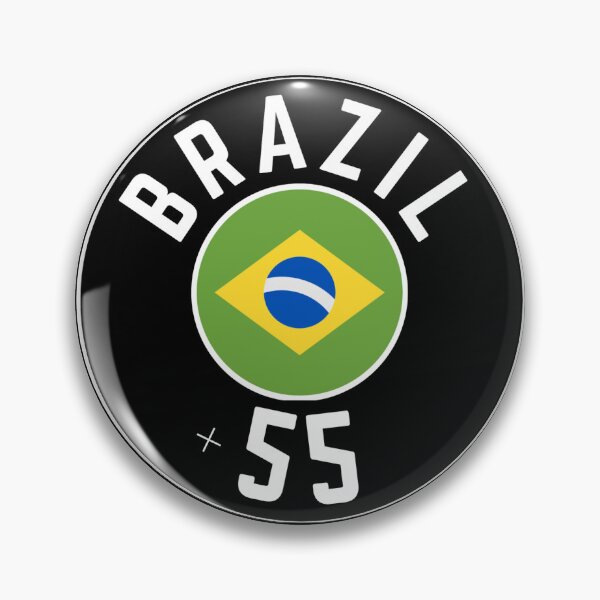 Item preview, BRAZIL country code +55 badge designed and sold by LeddsoDello.