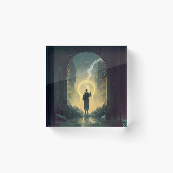 Item preview, Fantasy Wall Art: Traveler at the Doorway designed and sold by InnerWhisper.