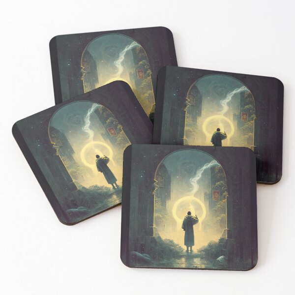 Item preview, Fantasy Wall Art: Traveler at the Doorway designed and sold by InnerWhisper.