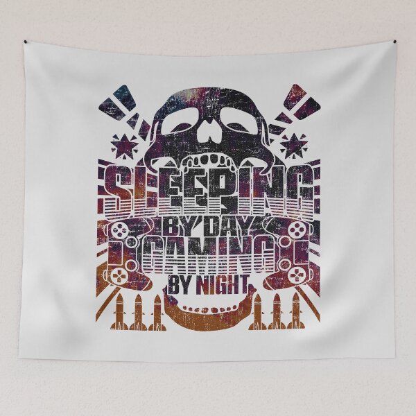 Item preview, Sleeping by day Gaming by night - funny saying designed and sold by VichallanStudio.