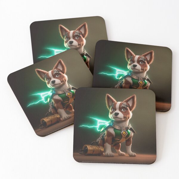 Item preview, Powerful puppy with super power to run. cartoon dogs designed and sold by Cute-and-Co.