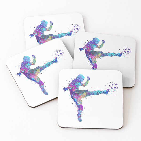 Item preview, Boy Soccer Player Volley Shot Watercolor designed and sold by LotusGifts.