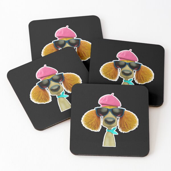 Item preview, French Poodle puppy beret CGI cool doodle cute cool dog designed and sold by w1ckerman.