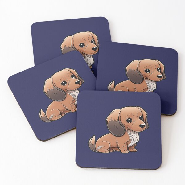 Item preview, Dachshund Weiner Dog Puppy Dog Kawaii Cartoon designed and sold by UncannyCanvas.