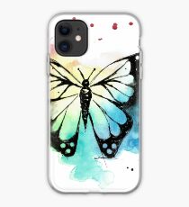 Butterfly in Watercolor and India Ink iPhone Case