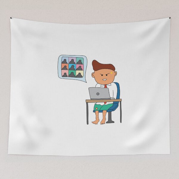 Item preview, funny of a man work from home dress neatly only on top for online meeting designed and sold by wordspotrayal.
