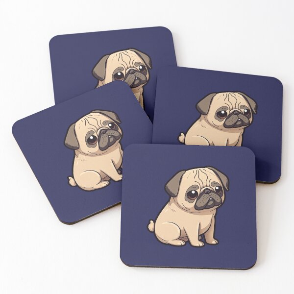 Item preview, Pug Puppy Dog Kawaii Cartoon designed and sold by UncannyCanvas.
