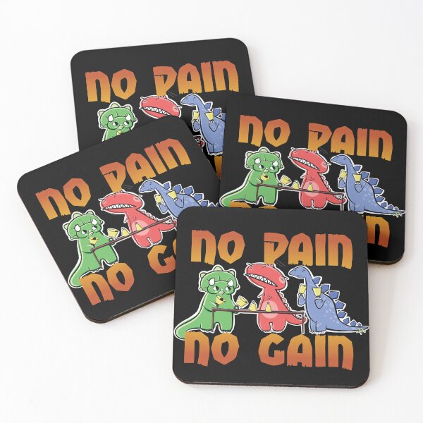 Item preview, No Pain No Gain Dinosaur Handbell Practice designed and sold by SubtleSplit.