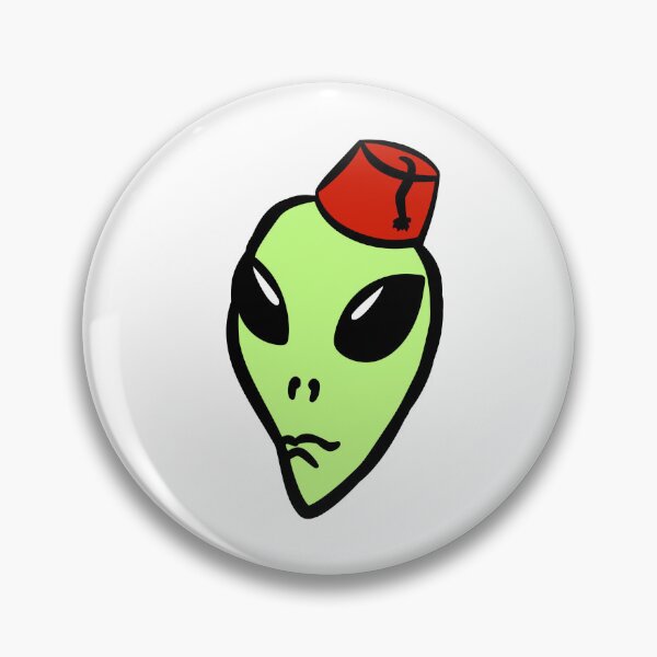 Artikelvorschau, grüner Alien, der einen Fez trägt entworfen und verkauft von Captain-Jackson.